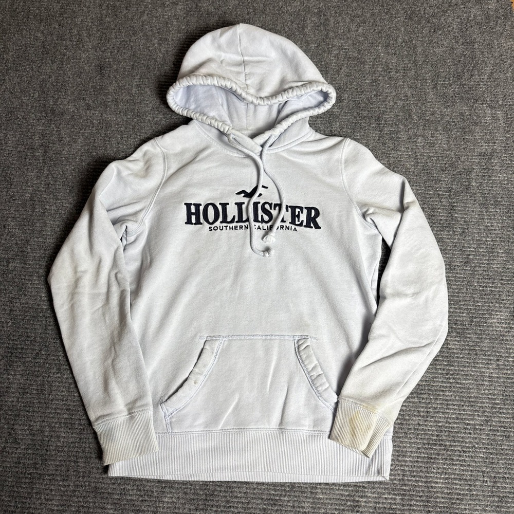 Hollister Southern California Hoodie Sweatshirt Pullover Light Blue Size S